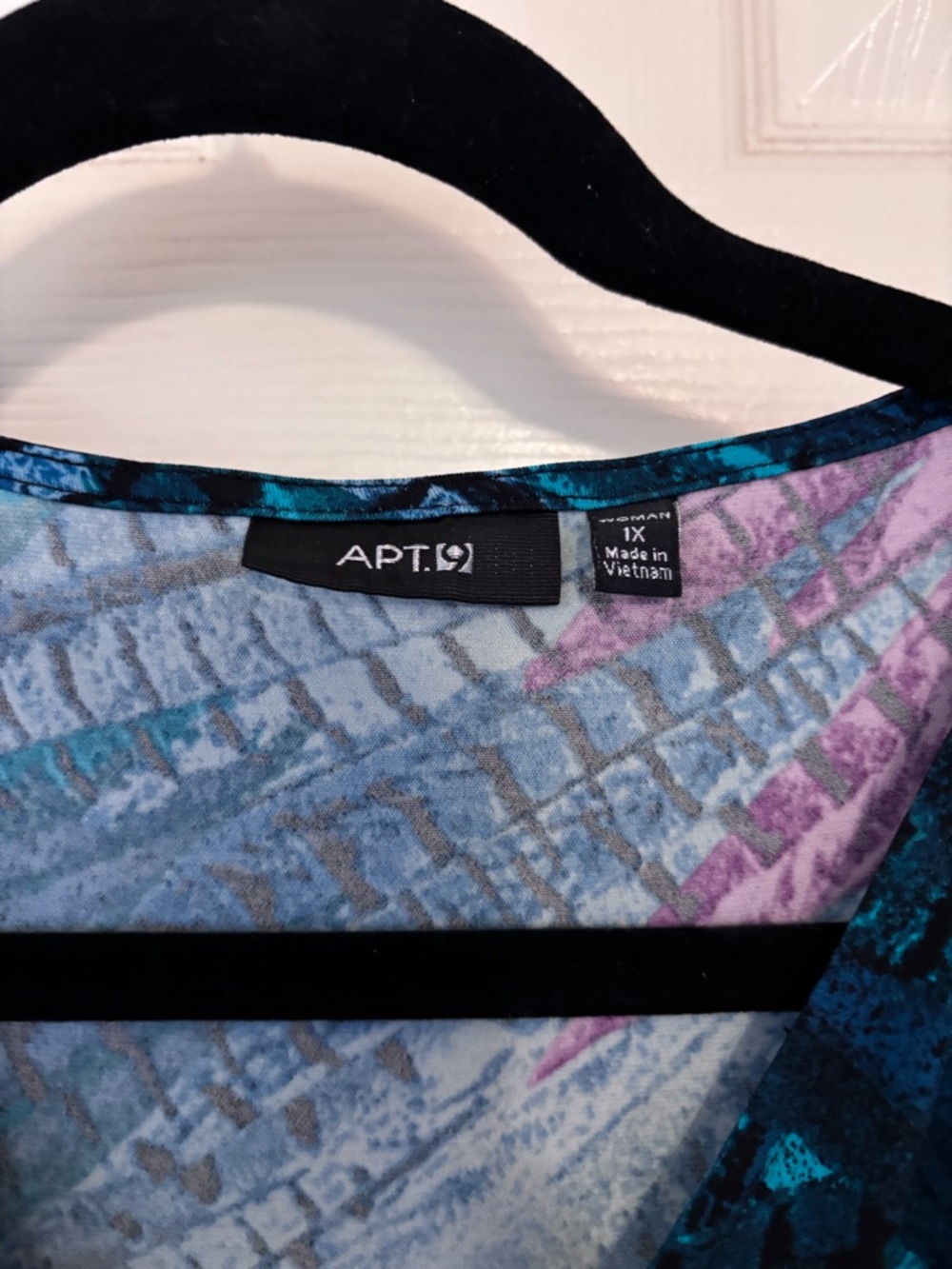 Apt. 9 Teal, Blue & Purple V-Neck Midi Dress - Picture 3 of 5